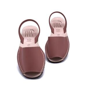 Leather Flat Sandals Nude | Handmade in Spain | Lightweight Sole